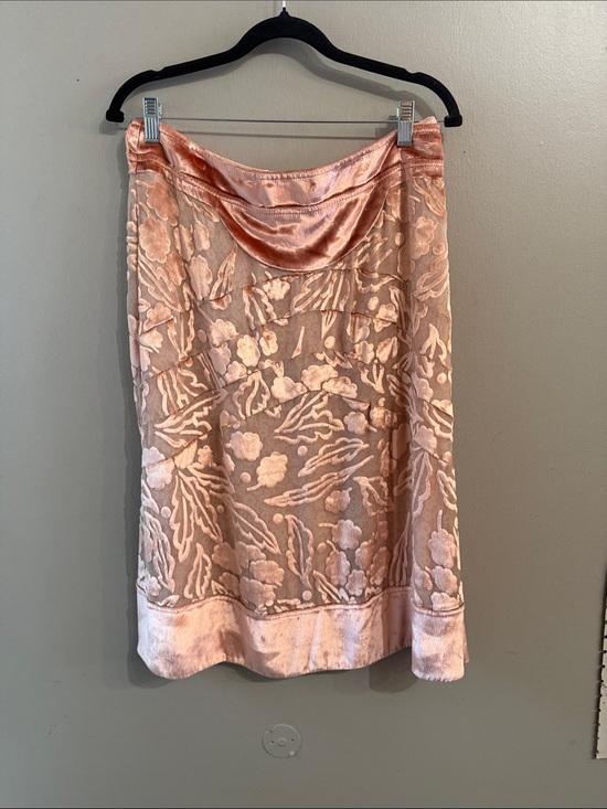 Marc Jacobs Dresses & Skirts - Marc Jacobs Blush Pink Floral Burnout Velvet Midi Skirt